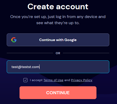 eyeZy create account