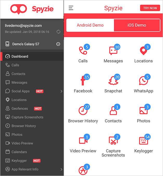 Spyzie for Android spy