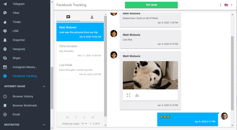 Hack Facebook messages without password