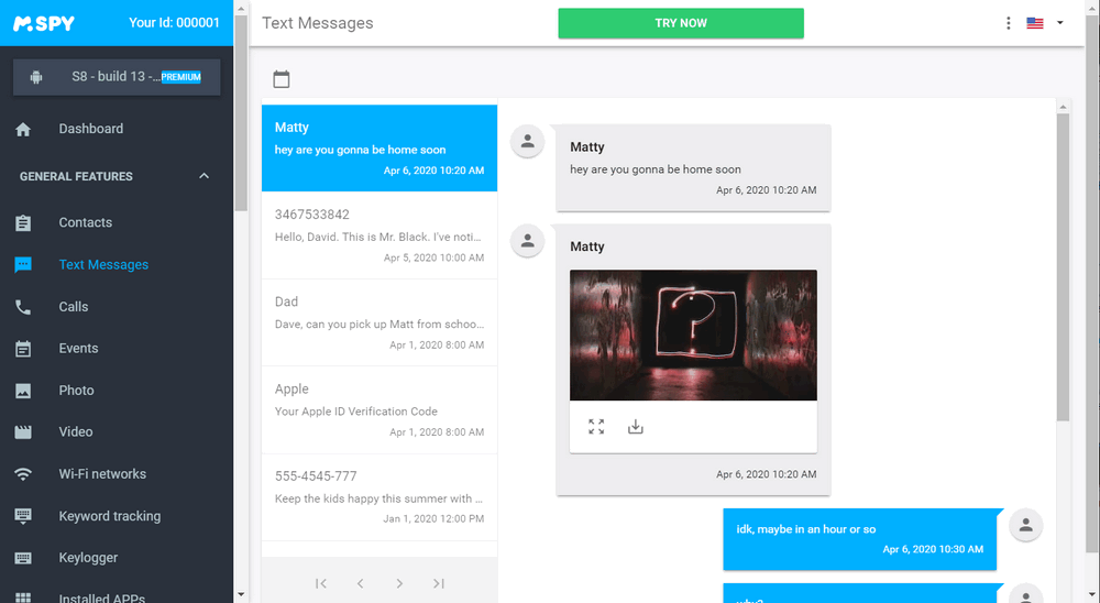 SMS Tracker to Spy Text Messages